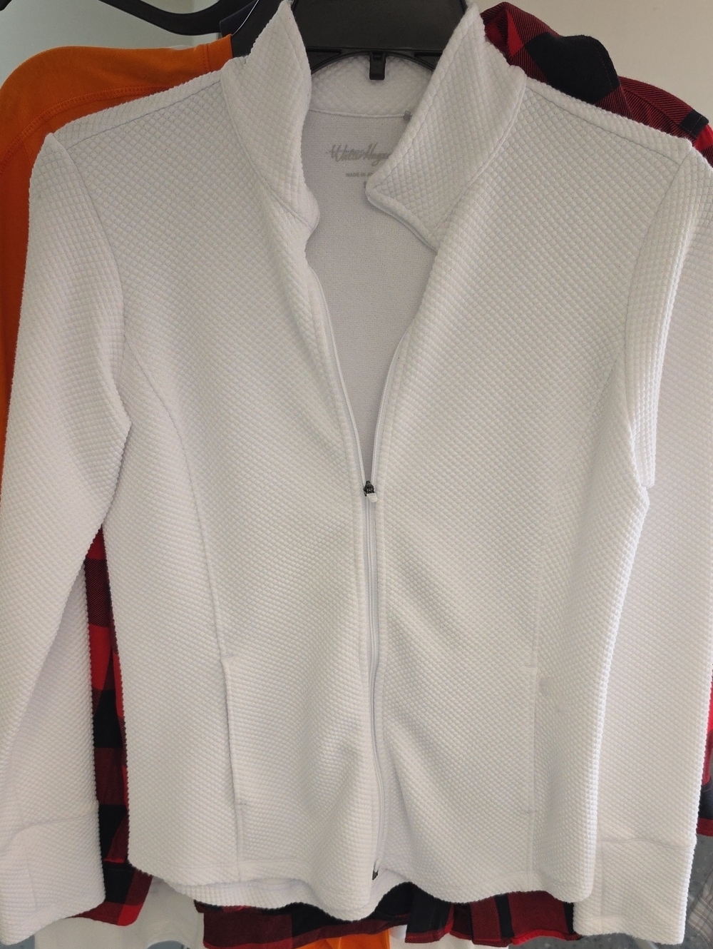 Walter Hagen White Textured Zip Jacket
